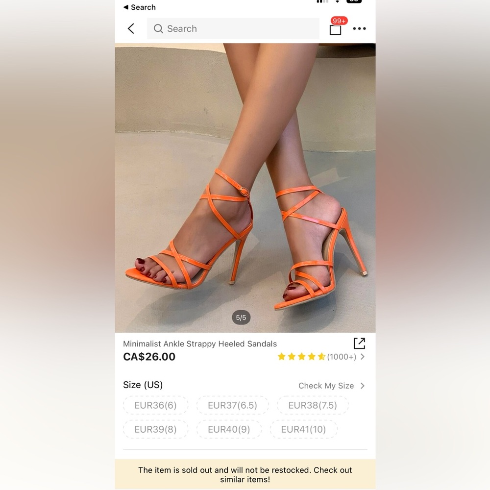 Orange heels
